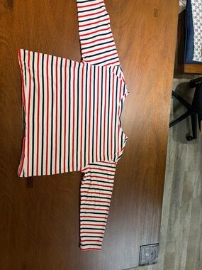 Old Navy Red, Navy & White Striped Tee